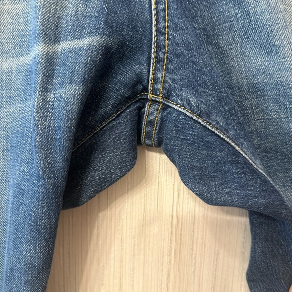 7 For All Mankind Jeans Men Rhigby Blue Sz.33 W34 L30 Slim Straight - Picture 4 of 9